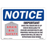 Grain Bin Silo Safety Sign