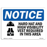 Hard Hat And High Vis Vest In This Area