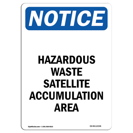Hazardous Waste Satellite Accumulation Area Sign