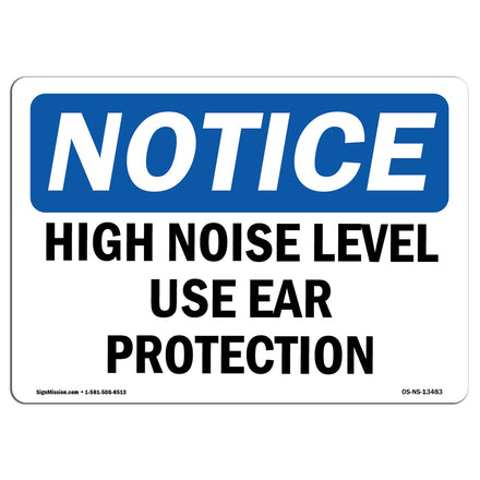 High Noise Level Use Ear Protection