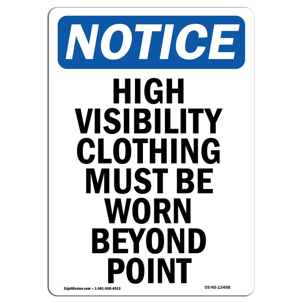 High Visibility Clothing Must