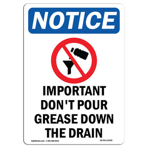 Important Don't Pour Grease