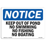 Keep Out Of Pond No Swimming No Fishing No Boating