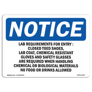 Lab Requirements For Entry Closed