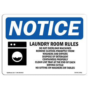 Laundry Room Rules Do Not Overload