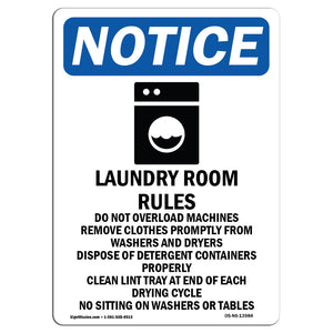 Laundry Room Rules Do Not Overload