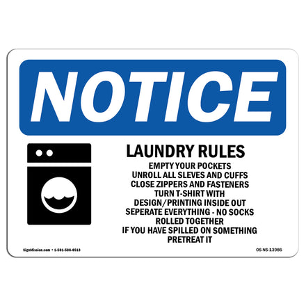 Laundry Rules Empty