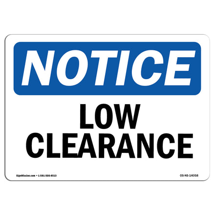 Low Clearance Sign