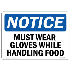 Must Wear Gloves While Handling Food