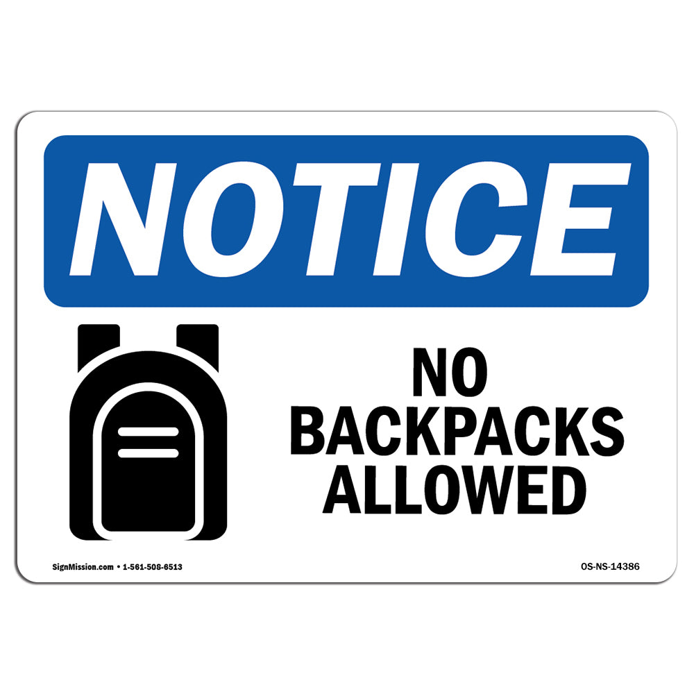 No Backpacks Allowed