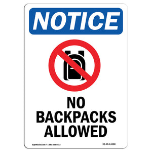 No Backpacks Allowed