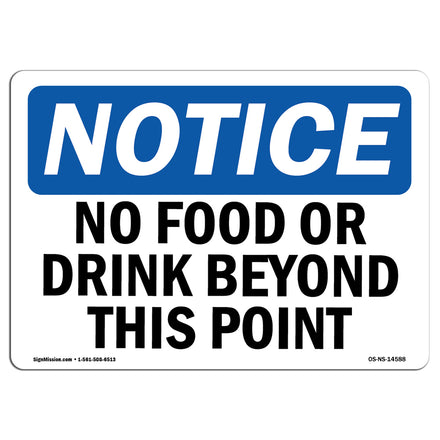 No Food Or Drink Beyond This Point