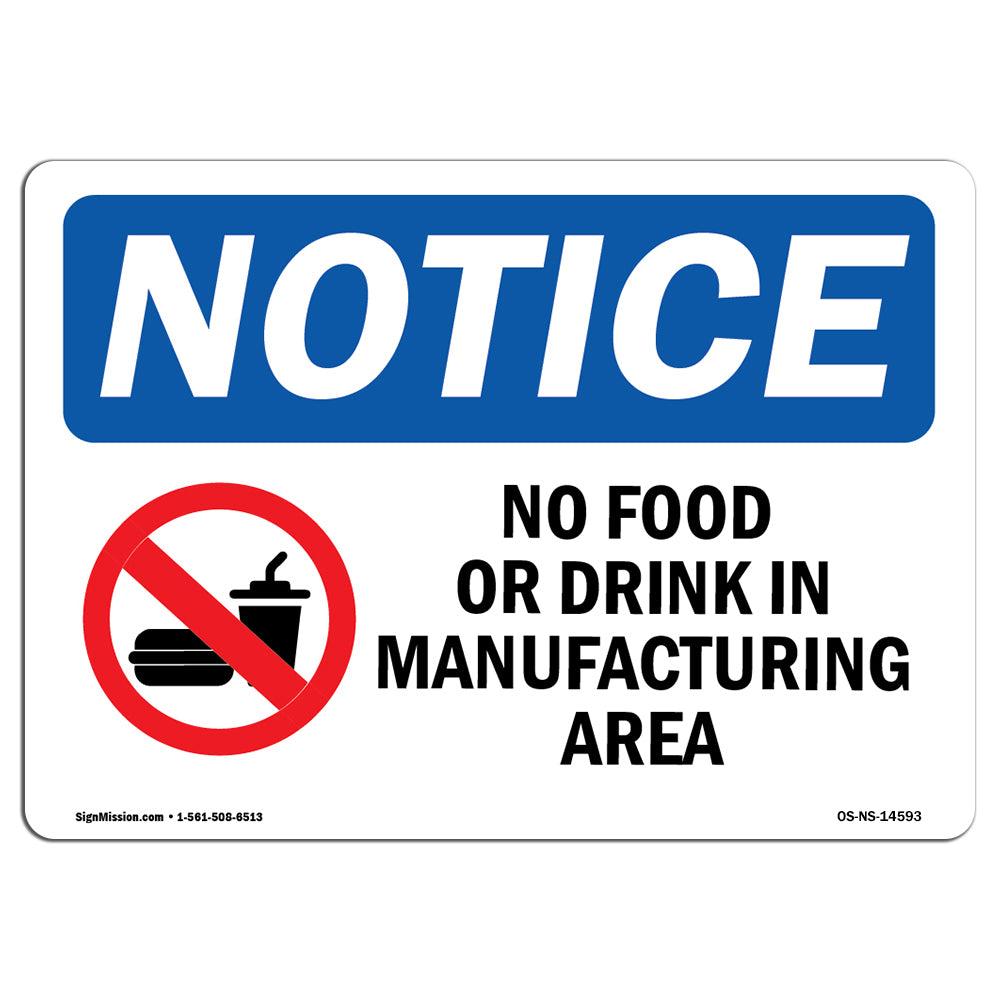 No Food Or Drink In Manufacturing Area