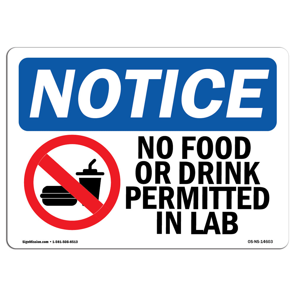 No Food Or Drink Permitted In Lab