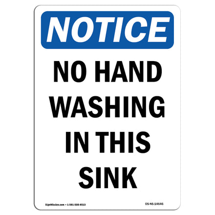 No Hand Washing In This Sink