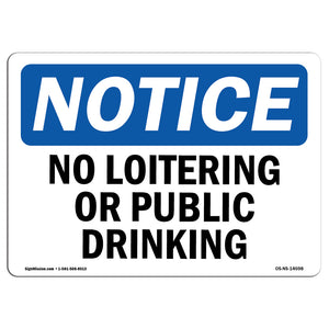 No Loitering Or Public Drinking