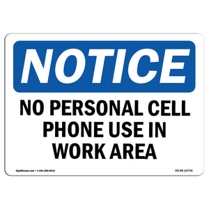 No Personal Cell Phone Use In Work Area