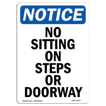 No Sitting On Steps Or Walkway