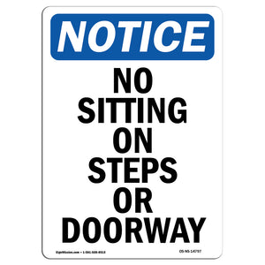 No Sitting On Steps Or Walkway