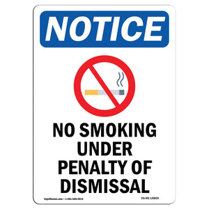 No Smoking Under Penalty