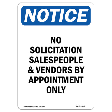 No Solicitation Salespeople And Vendors By