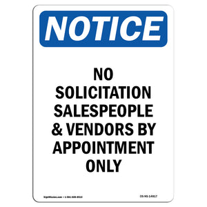 No Solicitation Salespeople And Vendors By