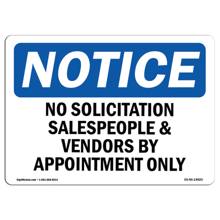 No Solicitation Salespeople And Vendors By