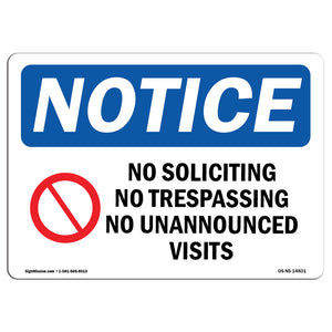 No Soliciting No Trespassing