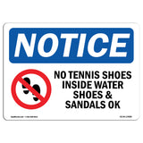 No Tennis Shoes Inside Water