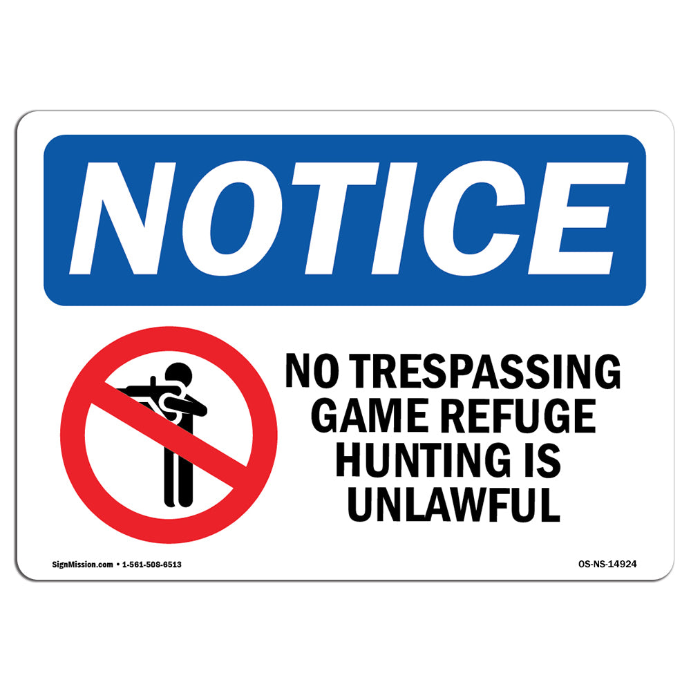 No Trespassing Game Refuge Hunting