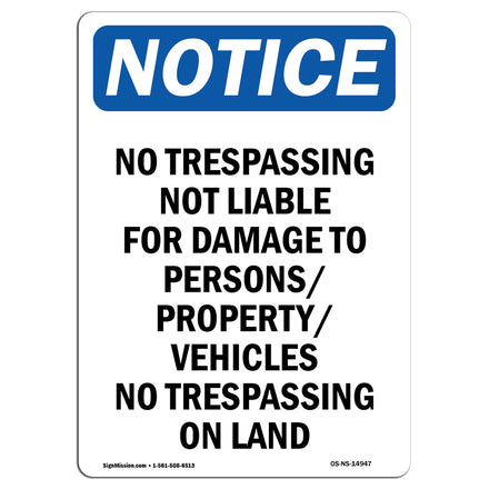 No Trespassing Not Liable For Damage To