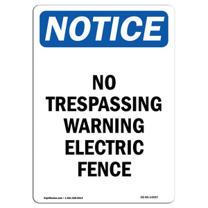 No Trespassing Warning Electric Fence