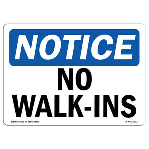 No Walk-Ins