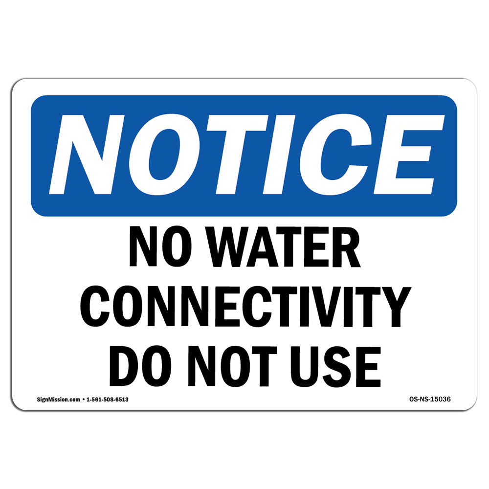 No Water Connectivity Do Not Use