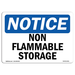 Non Flammable Storage Sign