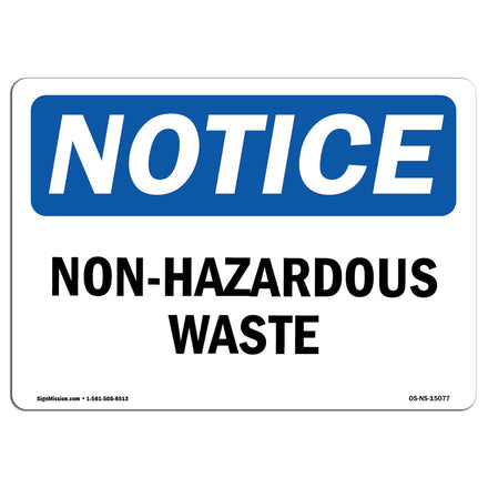 Non-Hazardous Waste Sign