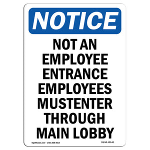 Not An Employee Entrance Employees Must