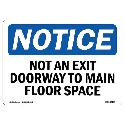 Not An Exit Doorway To Main Floor Space