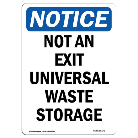 Not An Exit Universal Waste Storage