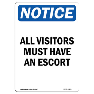 NOTICE All Visitors Must Have An Escort