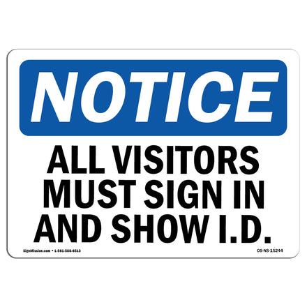 NOTICE All Visitors Must