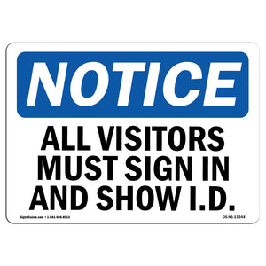 NOTICE All Visitors Must