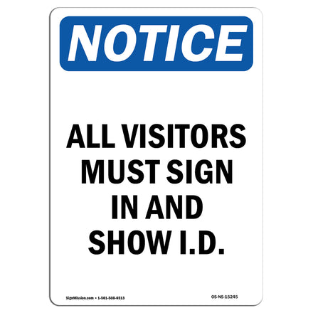 NOTICE All Visitors Must