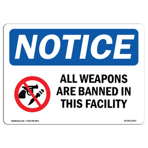 NOTICE All Weapons Are Banned In This Facility