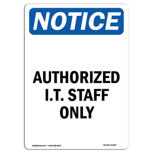 NOTICE Authorized I.T. Staff Only