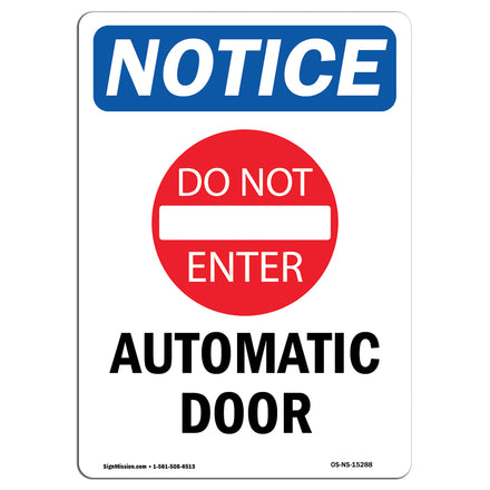 NOTICE Automatic Door