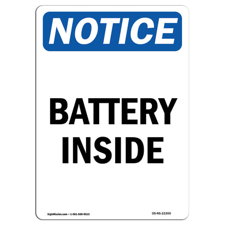 NOTICE Battery Inside