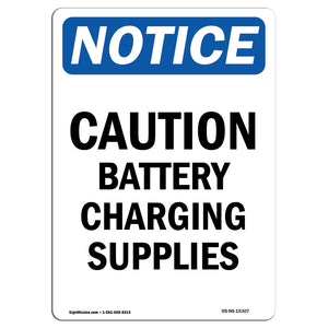 NOTICE Caution Battery Charging Supplies