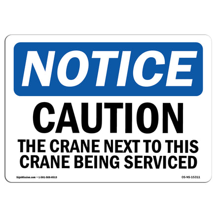 NOTICE Caution The Crane Next