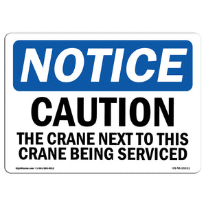 NOTICE Caution The Crane Next